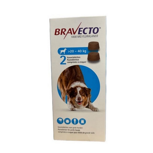 BRAVECTO CHIEN (20-40 KG) b/2 cpr BRAVECTO CHIEN (20-40 KG) b/2 cpr