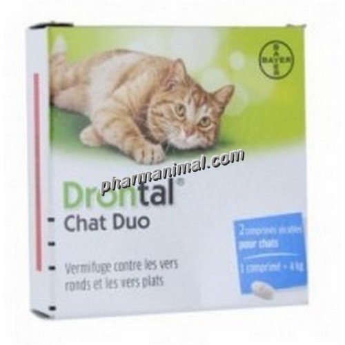 Drontal Chat Duo B 4 Cpr Vermifuges Chats Pharmanimal Parapharmacie Pour Animaux